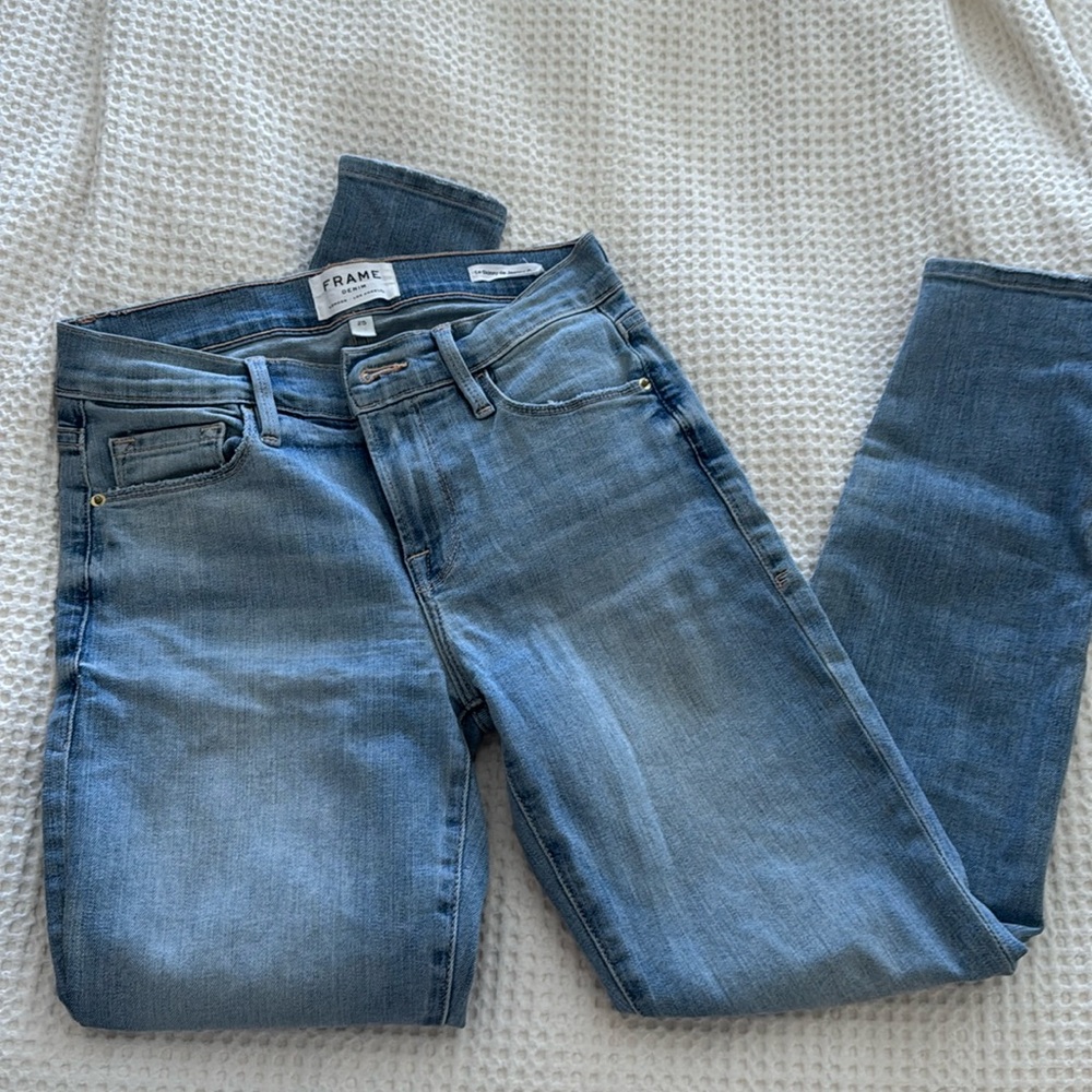 FRAME Denim ale Skinny de Jeanne Crop